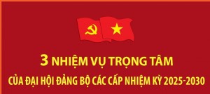 Ba nhiệm vụ trọng tâm của Đại hội đảng bộ các cấp nhiệm kỳ 2025-2030